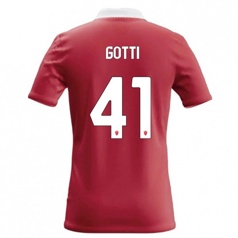 Danxen Mann Andrea Gotti #41 Rød Hvit Hjemmetrøye Drakt Trøye 2026/27 Skjorter T-Skjorte