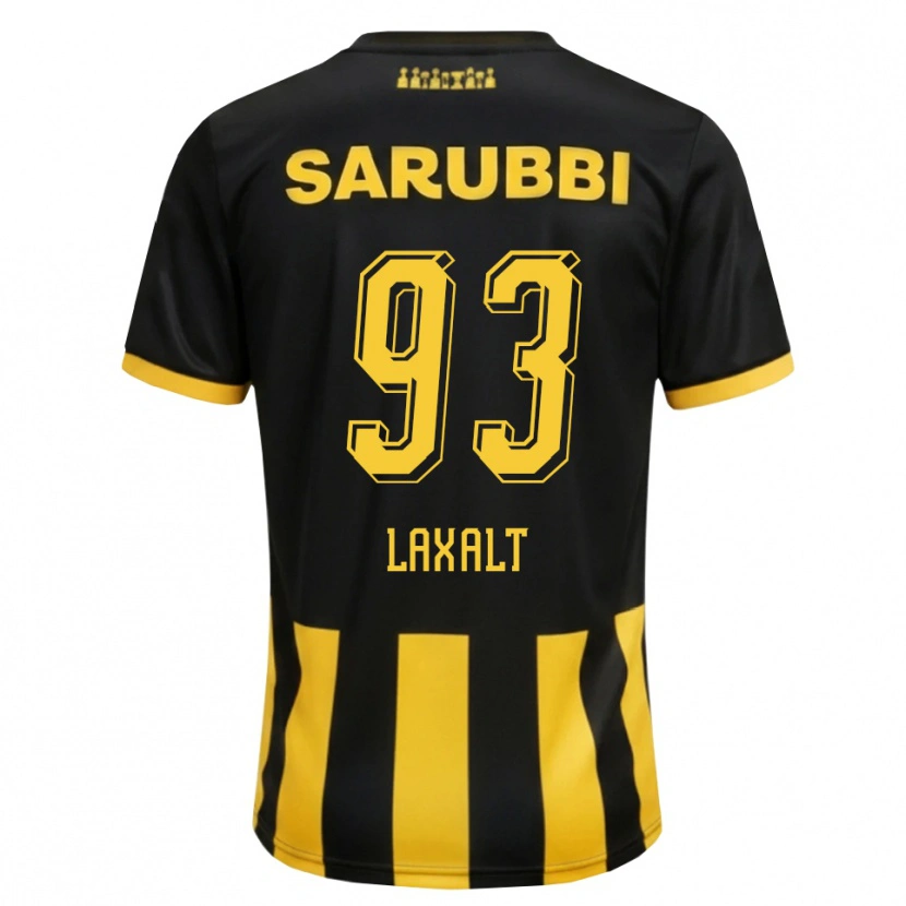 Danxen Mann Diego Laxalt #93 Svart Gul Hjemmetrøye Drakt Trøye 2026/27 Skjorter T-Skjorte