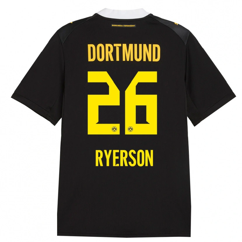 Danxen Mann Julian Ryerson #26 Svart Rød Gul Bortetrøye Drakt Trøye 2026/27 Skjorter T-Skjorte