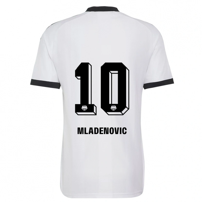 Danxen Mann Marko Mladenovic #10 Svart Hvit Bortetrøye Drakt Trøye 2026/27 Skjorter T-Skjorte