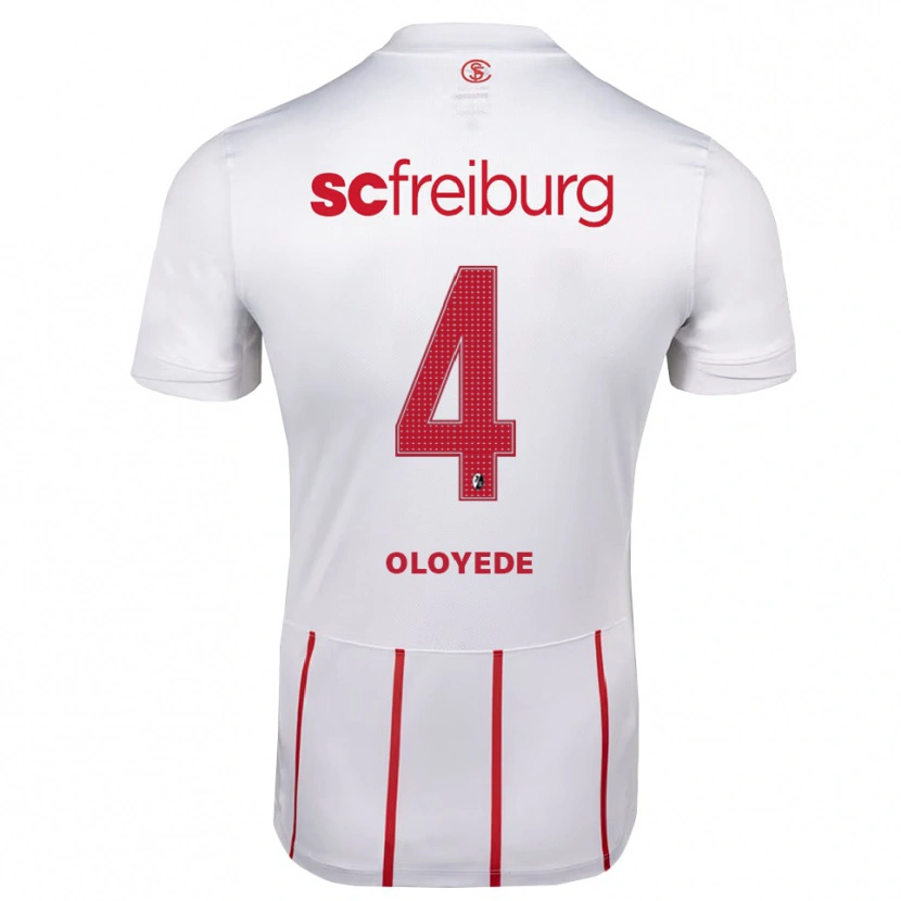Danxen Mann Sebastian Oloyede #4 Hvit Rød Gul Bortetrøye Drakt Trøye 2026/27 Skjorter T-Skjorte