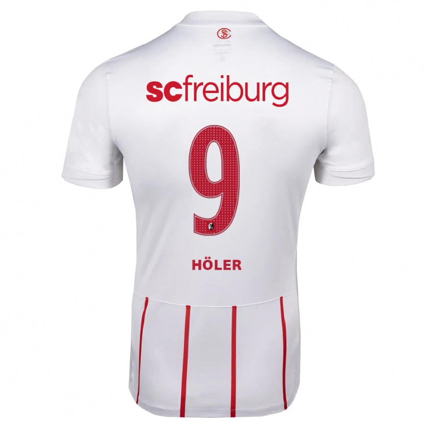 Danxen Mann Lucas Höler #9 Hvit Rød Gul Bortetrøye Drakt Trøye 2026/27 Skjorter T-Skjorte