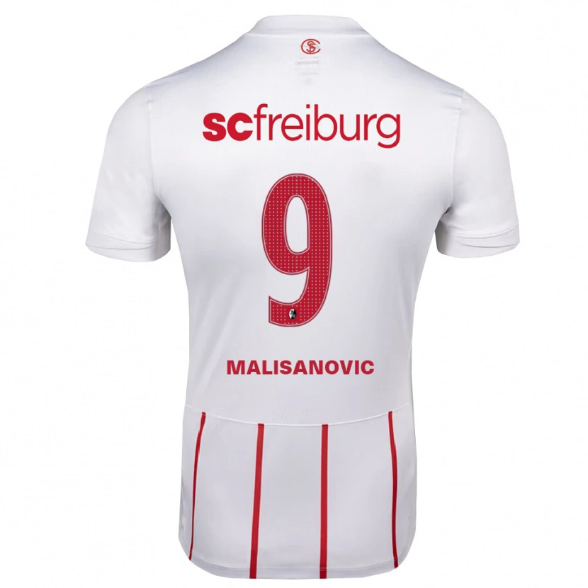 Danxen Mann Darko Malisanovic #9 Hvit Rød Gul Bortetrøye Drakt Trøye 2026/27 Skjorter T-Skjorte