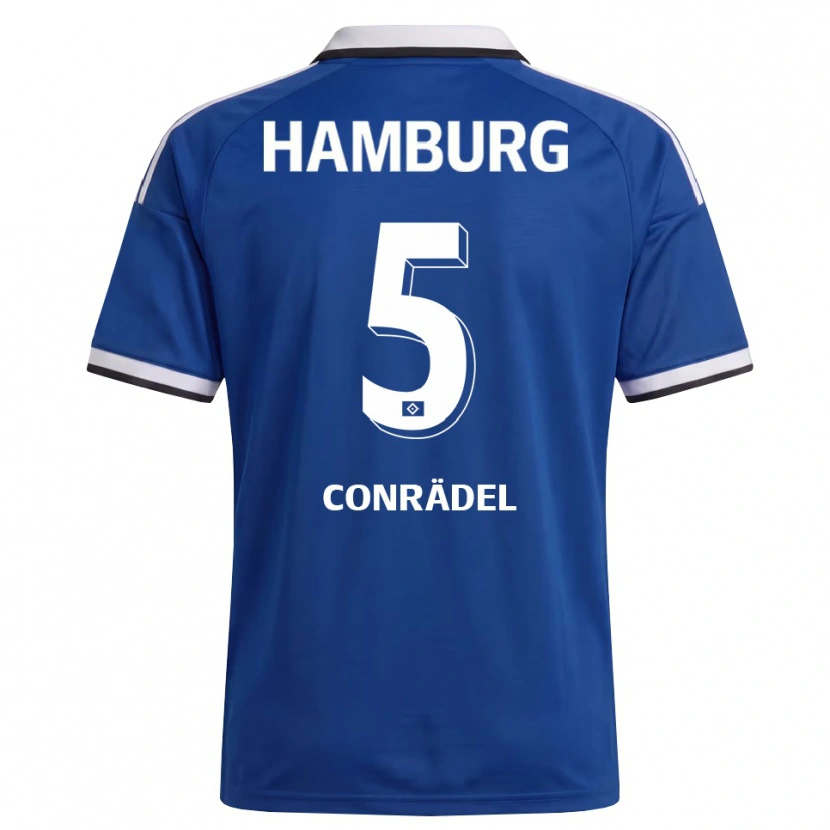 Danxen Mann Tyron Conrädel #5 Hvit Blå Bortetrøye Drakt Trøye 2026/27 Skjorter T-Skjorte