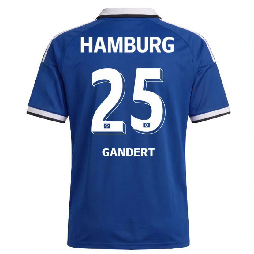 Danxen Mann Jeremy Gandert #25 Hvit Blå Bortetrøye Drakt Trøye 2026/27 Skjorter T-Skjorte