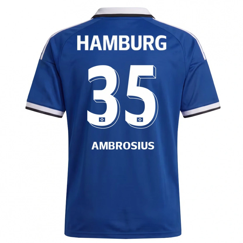 Danxen Mann Stephan Ambrosius #35 Hvit Blå Bortetrøye Drakt Trøye 2026/27 Skjorter T-Skjorte