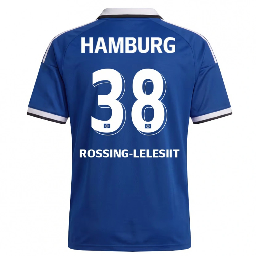 Danxen Mann Alexander Røssing-Lelesiit #38 Hvit Blå Bortetrøye Drakt Trøye 2026/27 Skjorter T-Skjorte