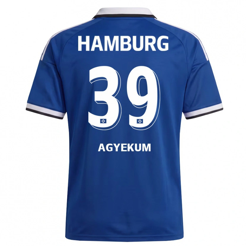 Danxen Mann Joel Agyekum #39 Hvit Blå Bortetrøye Drakt Trøye 2026/27 Skjorter T-Skjorte