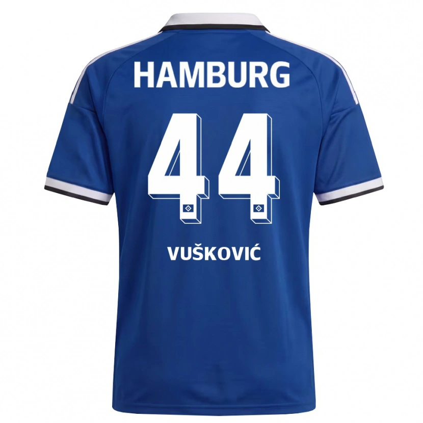 Danxen Mann Mario Vuskovic #44 Hvit Blå Bortetrøye Drakt Trøye 2026/27 Skjorter T-Skjorte