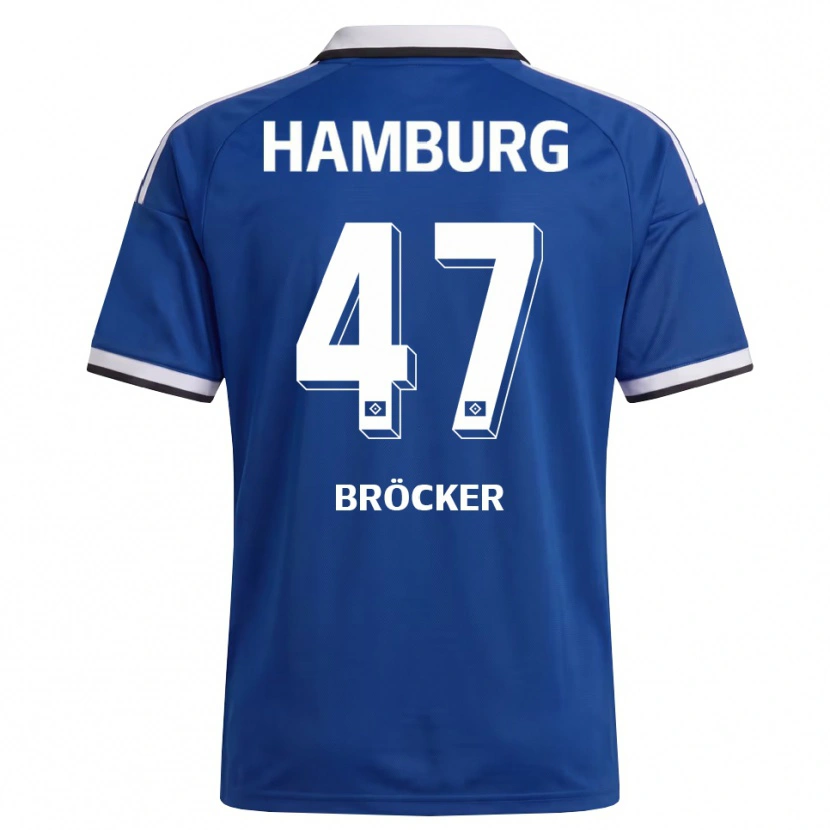Danxen Mann Mads Bröcker #47 Hvit Blå Bortetrøye Drakt Trøye 2026/27 Skjorter T-Skjorte