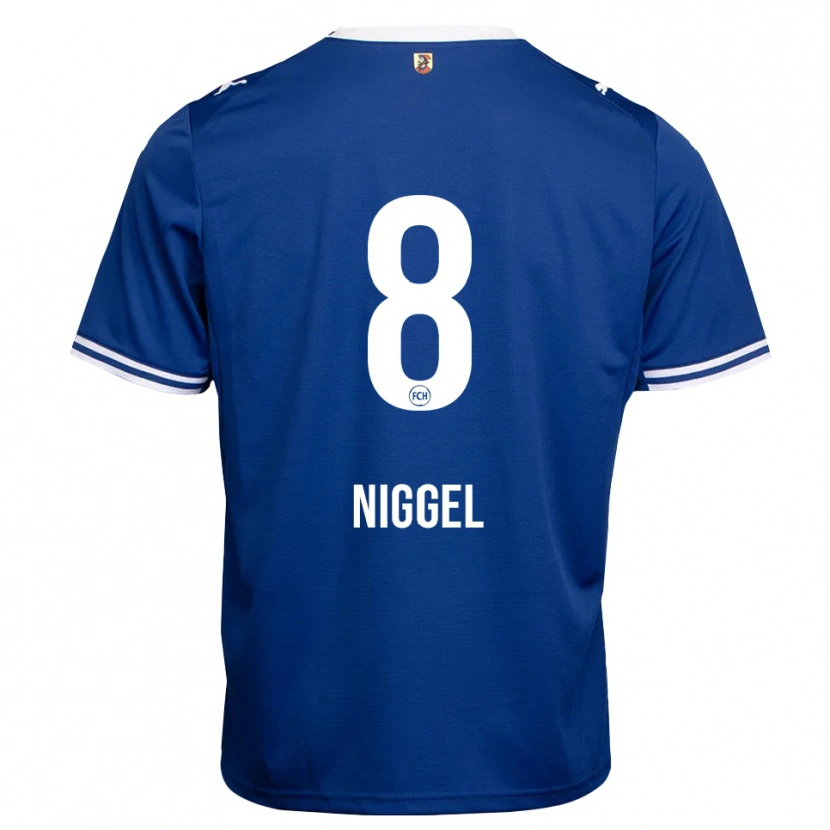 Danxen Mann Henrik Niggel #8 Kongeblå Hvit Bortetrøye Drakt Trøye 2026/27 Skjorter T-Skjorte