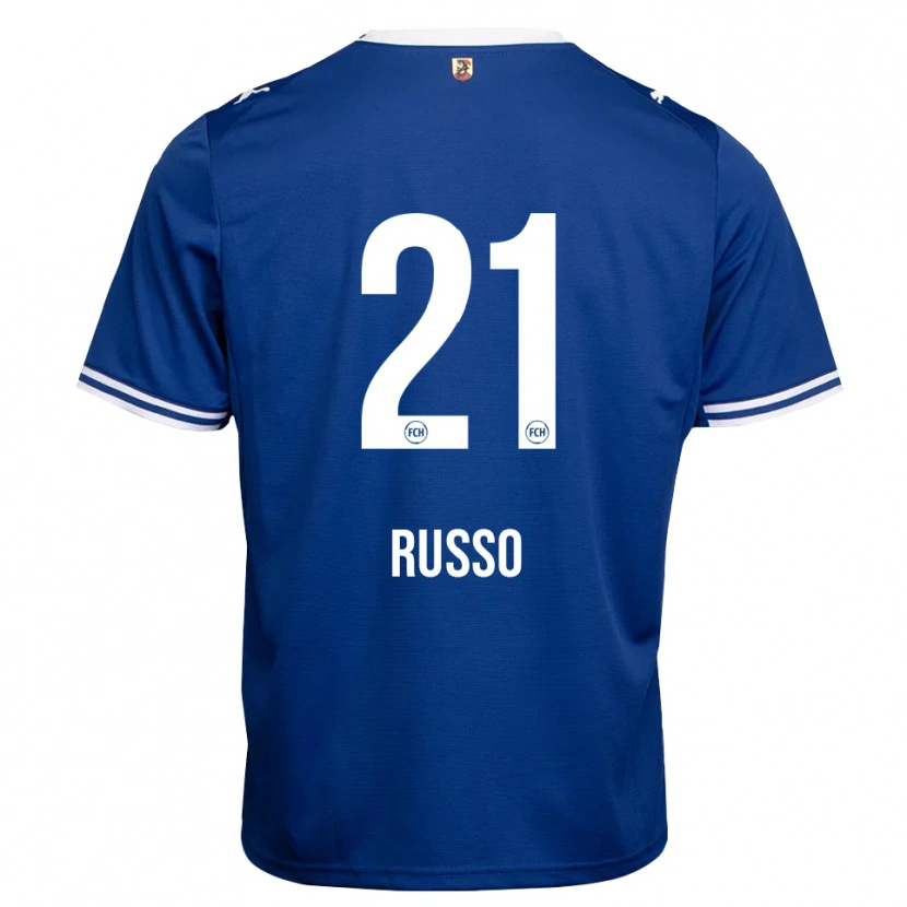 Danxen Mann Gianluca Russo #21 Kongeblå Hvit Bortetrøye Drakt Trøye 2026/27 Skjorter T-Skjorte