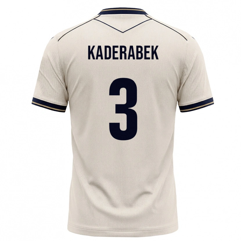 Danxen Mann Pavel Kaderabek #3 Off-White Blekkblå Bortetrøye Drakt Trøye 2026/27 Skjorter T-Skjorte