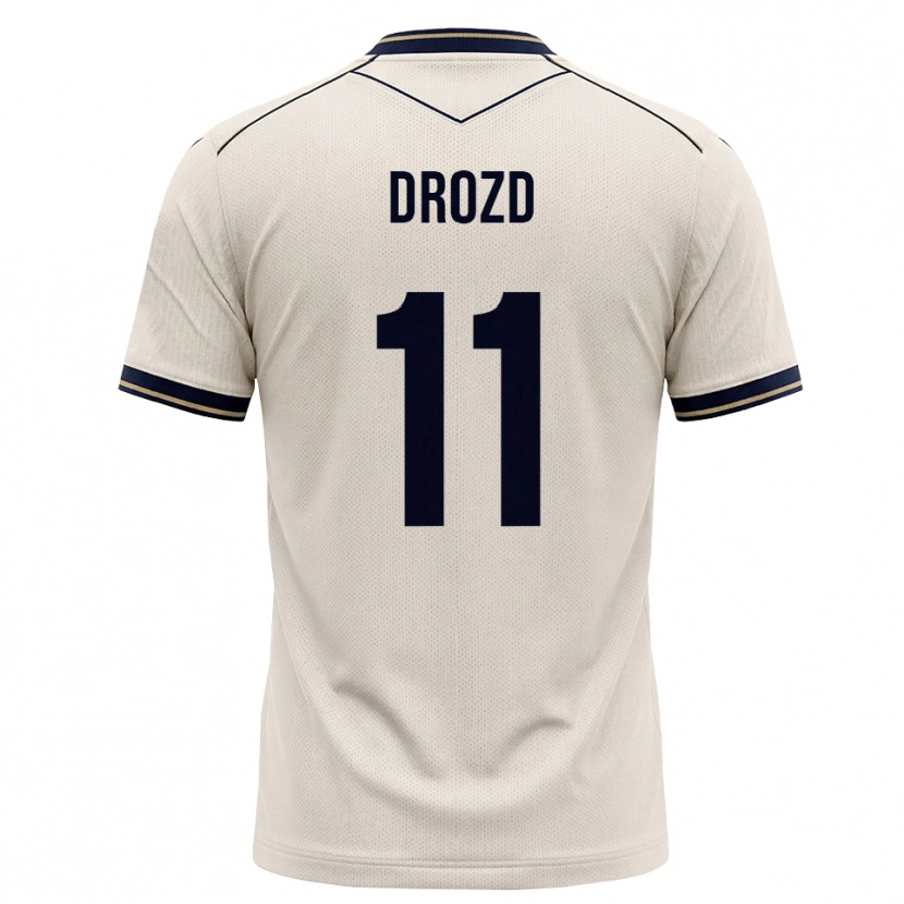 Danxen Mann Nikita Drozd #11 Off-White Blekkblå Bortetrøye Drakt Trøye 2026/27 Skjorter T-Skjorte