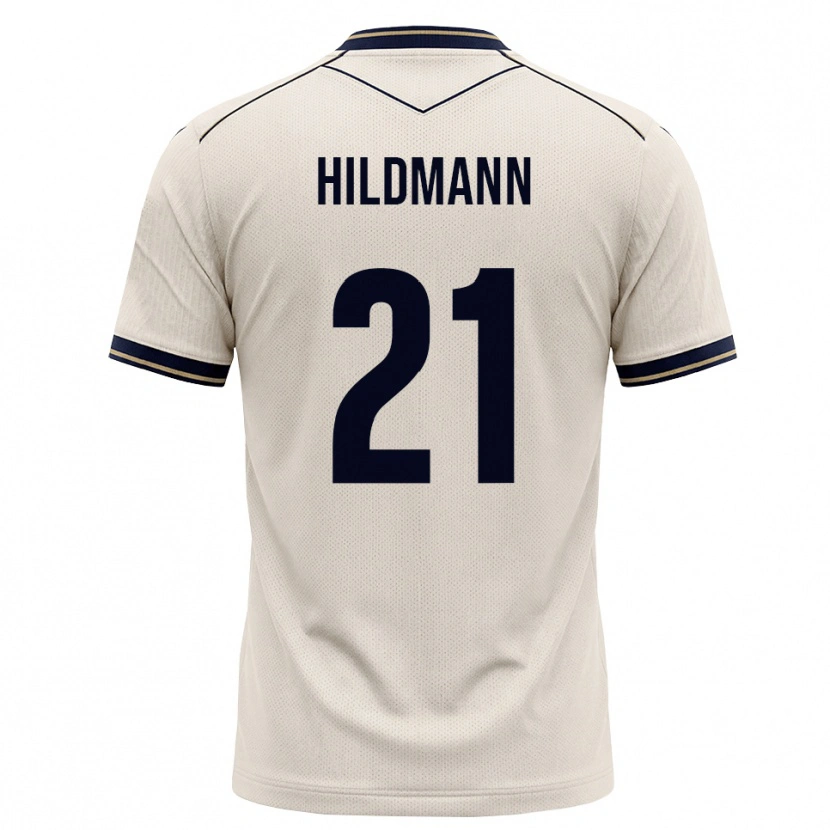 Danxen Mann Timo Hildmann #21 Off-White Blekkblå Bortetrøye Drakt Trøye 2026/27 Skjorter T-Skjorte