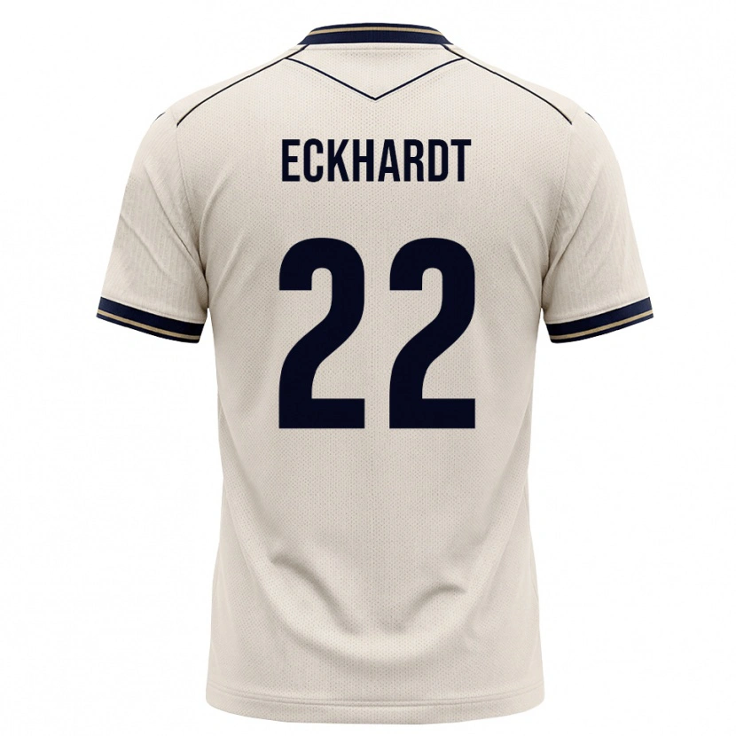 Danxen Mann Aaron Eckhardt #22 Off-White Blekkblå Bortetrøye Drakt Trøye 2026/27 Skjorter T-Skjorte