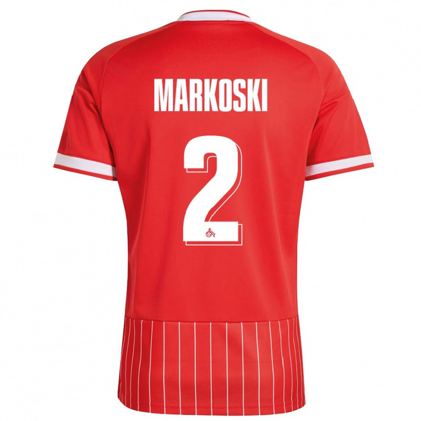 Danxen Mann Kristian Markoski #2 Rød Hvit Grønn Bortetrøye Drakt Trøye 2026/27 Skjorter T-Skjorte