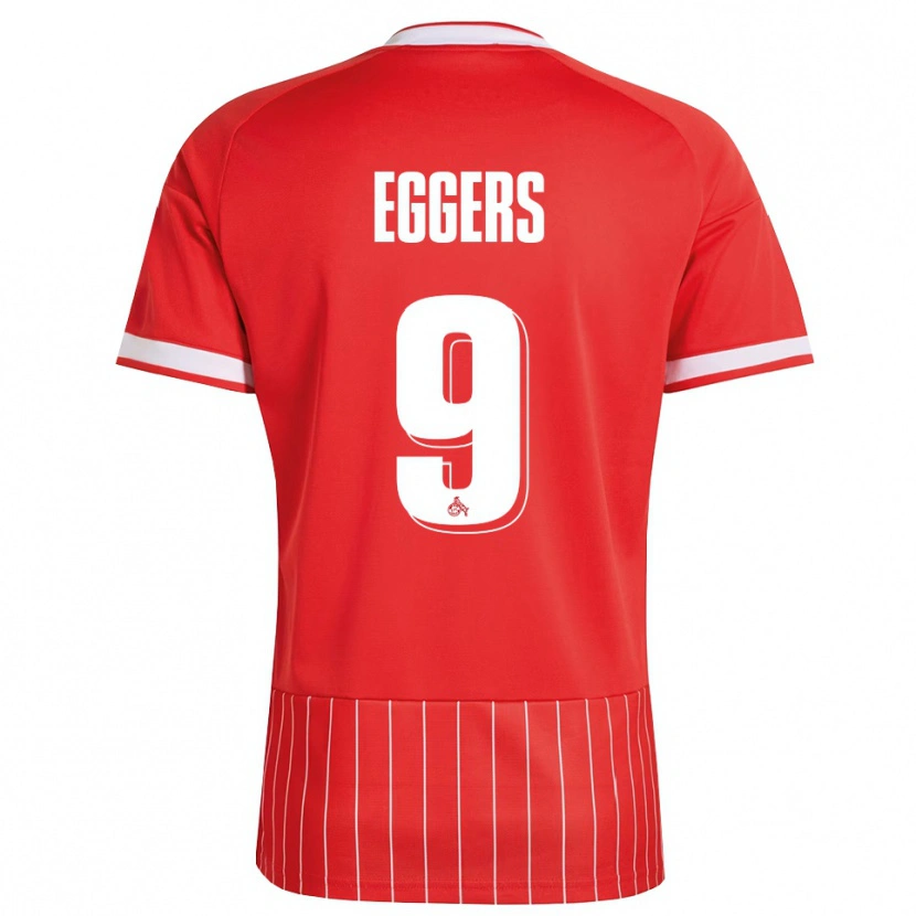 Danxen Mann Milian Eggers #9 Rød Hvit Grønn Bortetrøye Drakt Trøye 2026/27 Skjorter T-Skjorte