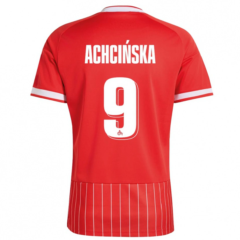 Danxen Mann Adriana Achcińska #9 Rød Hvit Grønn Bortetrøye Drakt Trøye 2026/27 Skjorter T-Skjorte