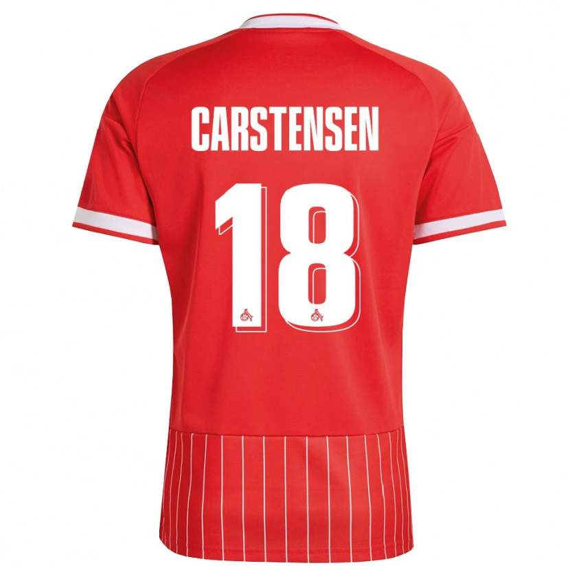 Danxen Mann Rasmus Carstensen #18 Rød Hvit Grønn Bortetrøye Drakt Trøye 2026/27 Skjorter T-Skjorte