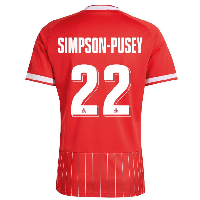 Danxen Mann Jahmai Simpson-Pusey #22 Rød Hvit Grønn Bortetrøye Drakt Trøye 2026/27 Skjorter T-Skjorte