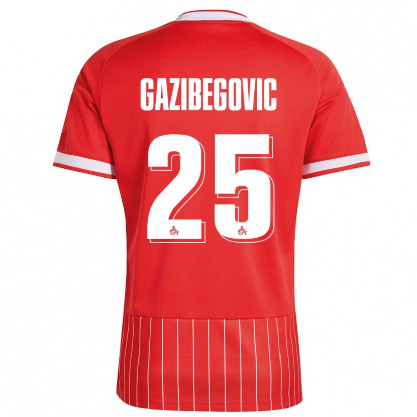Danxen Mann Jusuf Gazibegovic #25 Rød Hvit Grønn Bortetrøye Drakt Trøye 2026/27 Skjorter T-Skjorte