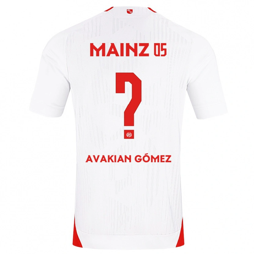 Danxen Mann Román Avakian Gómez #0 Hvit Rød Gul Bortetrøye Drakt Trøye 2026/27 Skjorter T-Skjorte
