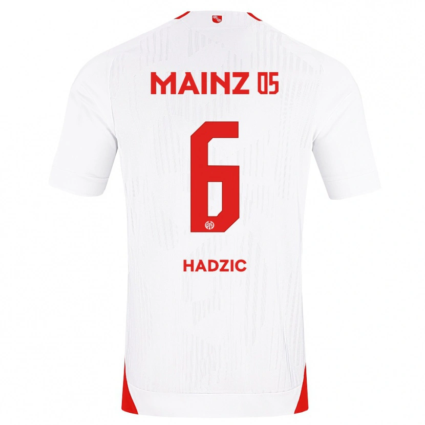 Danxen Mann Zinedine Hadzic #6 Hvit Rød Gul Bortetrøye Drakt Trøye 2026/27 Skjorter T-Skjorte