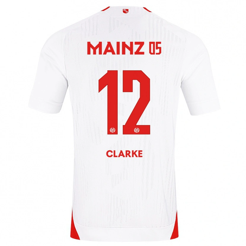 Danxen Mann Sarah Clarke #12 Hvit Rød Gul Bortetrøye Drakt Trøye 2026/27 Skjorter T-Skjorte