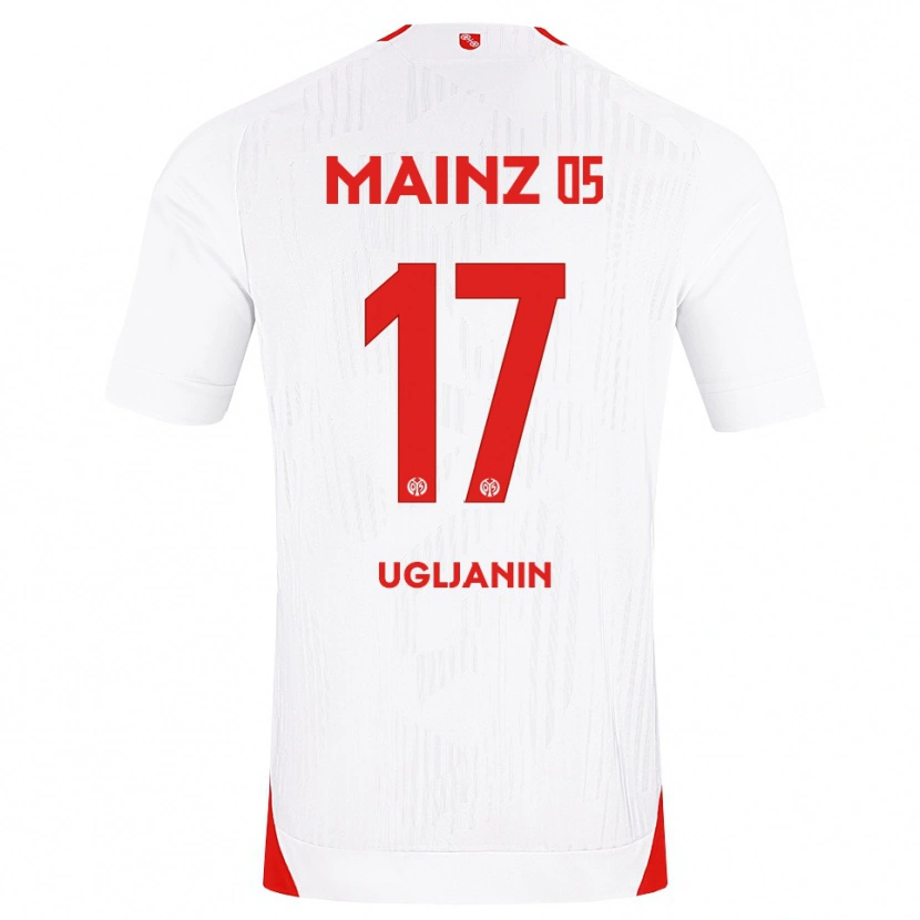 Danxen Mann Jusuf Ugljanin #17 Hvit Rød Gul Bortetrøye Drakt Trøye 2026/27 Skjorter T-Skjorte