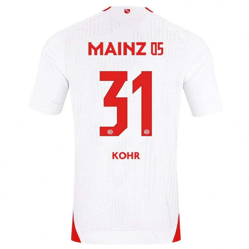 Danxen Mann Dominik Kohr #31 Hvit Rød Gul Bortetrøye Drakt Trøye 2026/27 Skjorter T-Skjorte