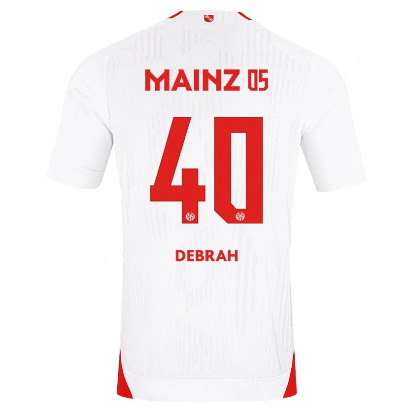 Danxen Mann Jeremiah Debrah #40 Hvit Rød Gul Bortetrøye Drakt Trøye 2026/27 Skjorter T-Skjorte