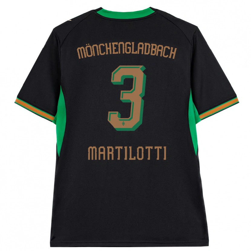 Danxen Mann Francesco Martilotti #3 Svart Oransje Grønn Brun Bortetrøye Drakt Trøye 2026/27 Skjorter T-Skjorte