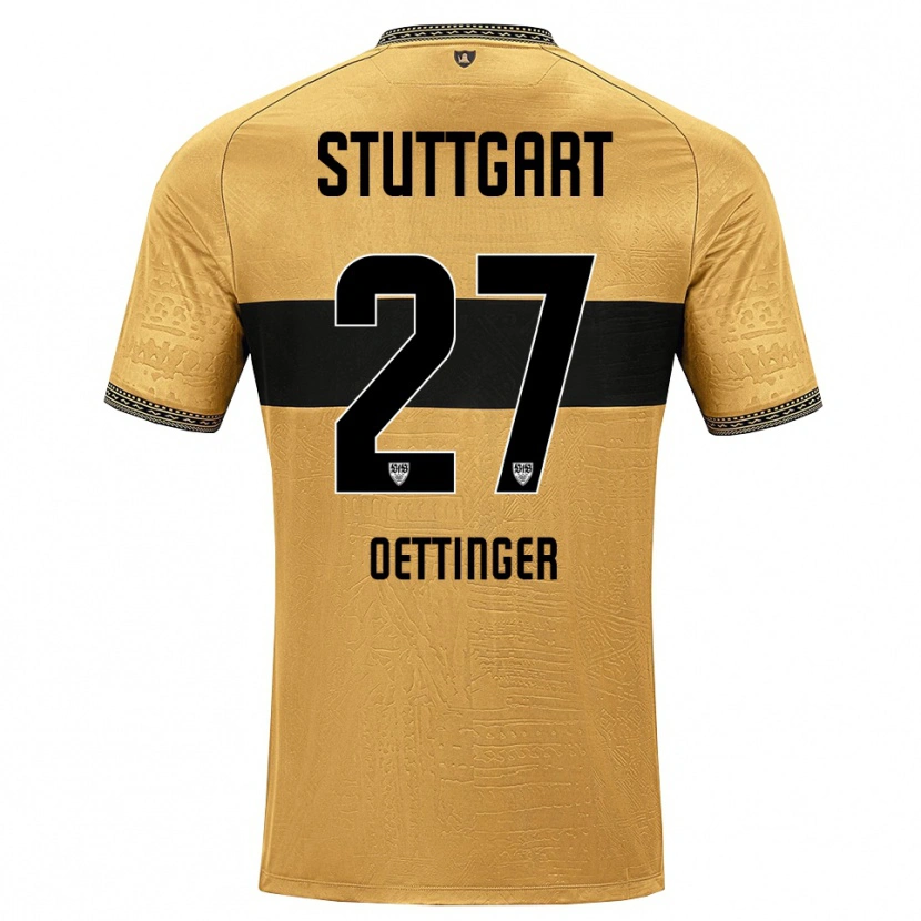 Danxen Mann Jannik Oettinger #27 Brun Svart Hvit Bortetrøye Drakt Trøye 2026/27 Skjorter T-Skjorte