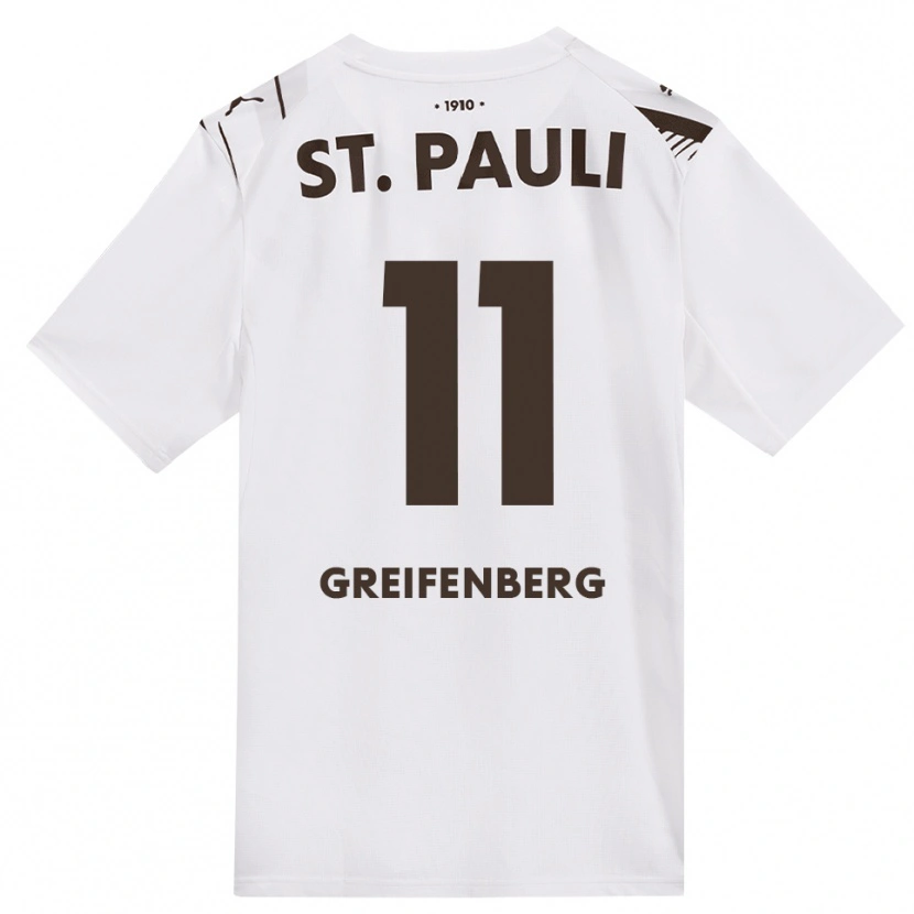 Danxen Mann Ann-Sophie Greifenberg #11 Kaffe Hvit Rød Bortetrøye Drakt Trøye 2026/27 Skjorter T-Skjorte