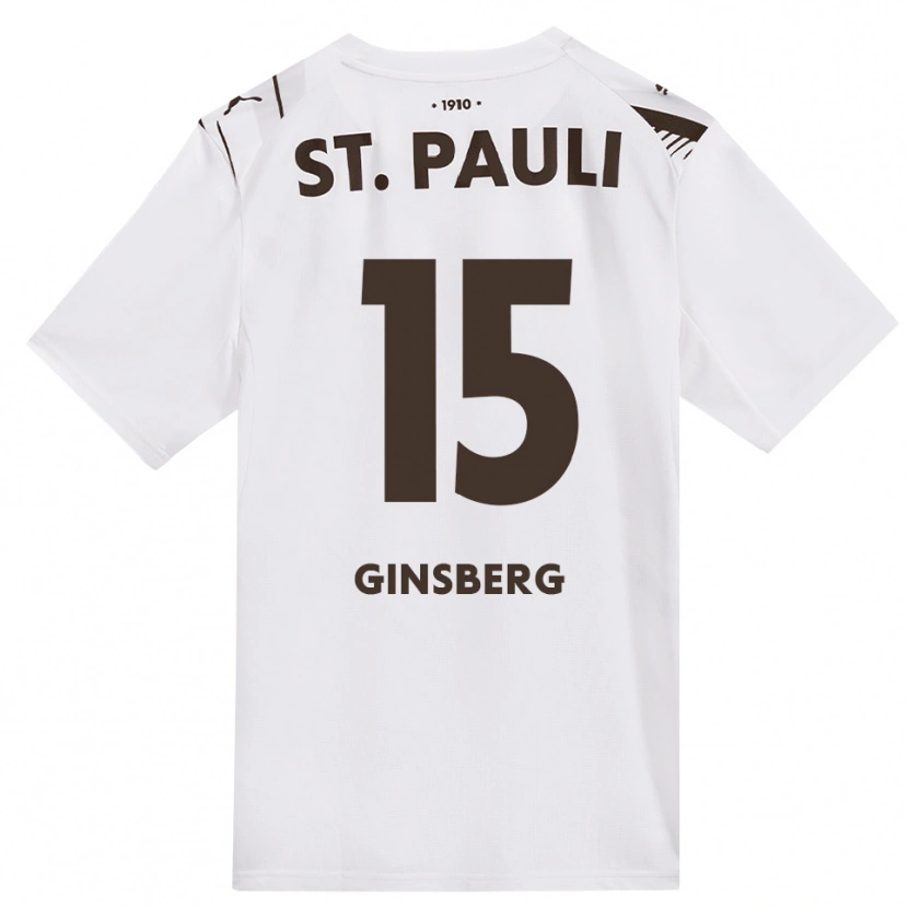 Danxen Mann Pauline Ginsberg #15 Kaffe Hvit Rød Bortetrøye Drakt Trøye 2026/27 Skjorter T-Skjorte