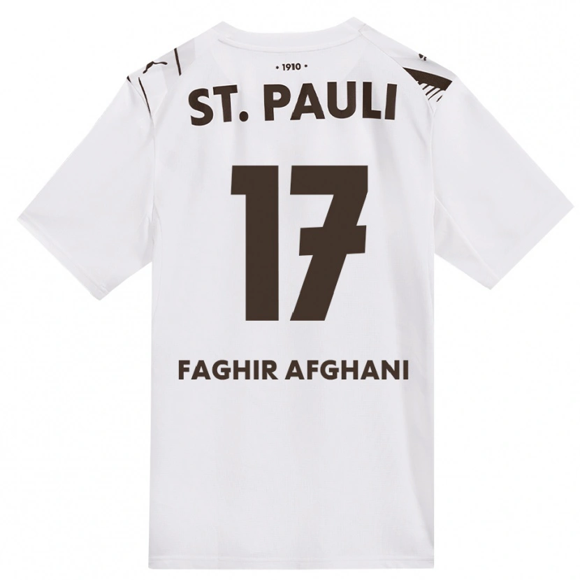 Danxen Mann Younan Faghir Afghani #17 Kaffe Hvit Rød Bortetrøye Drakt Trøye 2026/27 Skjorter T-Skjorte