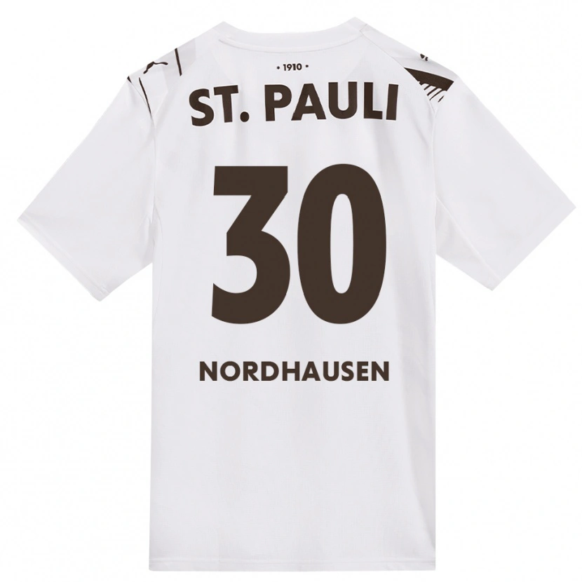 Danxen Mann Neele Nordhausen #30 Kaffe Hvit Rød Bortetrøye Drakt Trøye 2026/27 Skjorter T-Skjorte