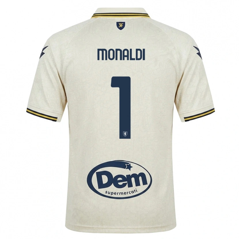 Danxen Mann Matias Monaldi #1 Oldlace Gul Svart Bortetrøye Drakt Trøye 2026/27 Skjorter T-Skjorte
