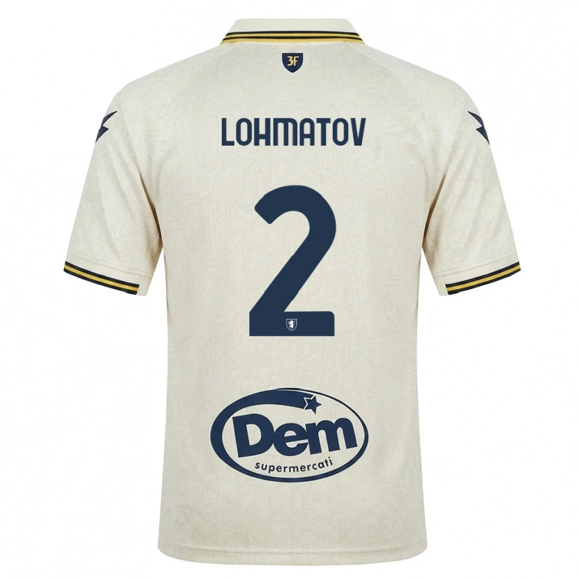 Danxen Mann Aleksandr Lohmatov #2 Oldlace Gul Svart Bortetrøye Drakt Trøye 2026/27 Skjorter T-Skjorte