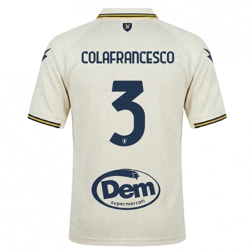 Danxen Mann Filippo Colafrancesco #3 Oldlace Gul Svart Bortetrøye Drakt Trøye 2026/27 Skjorter T-Skjorte