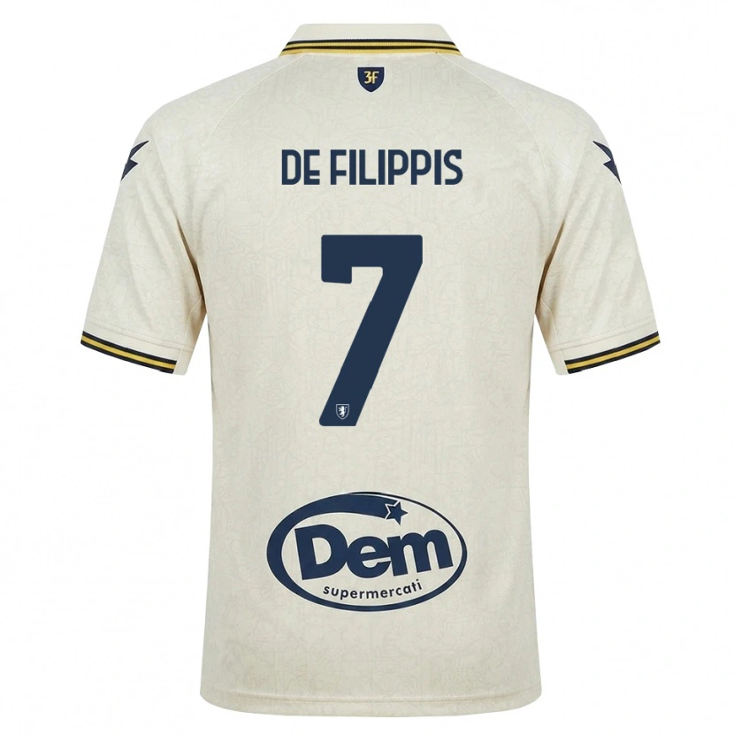 Danxen Mann Walter De Filippis #7 Oldlace Gul Svart Bortetrøye Drakt Trøye 2026/27 Skjorter T-Skjorte