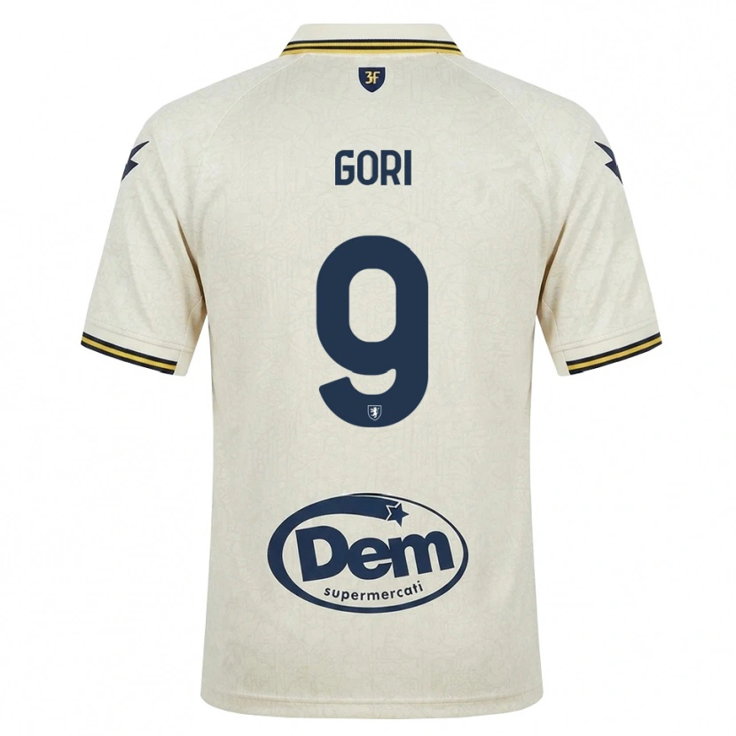 Danxen Mann Lorenzo Gori #9 Oldlace Gul Svart Bortetrøye Drakt Trøye 2026/27 Skjorter T-Skjorte