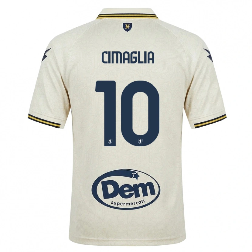 Danxen Mann Marco Cimaglia #10 Oldlace Gul Svart Bortetrøye Drakt Trøye 2026/27 Skjorter T-Skjorte