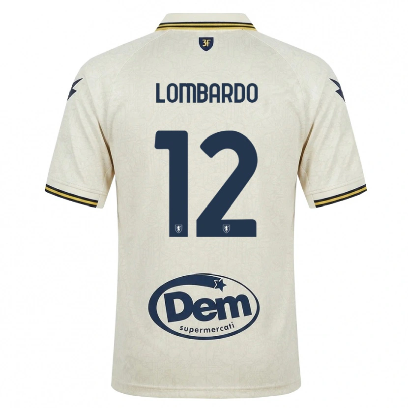 Danxen Mann Alessandro Lombardo #12 Oldlace Gul Svart Bortetrøye Drakt Trøye 2026/27 Skjorter T-Skjorte