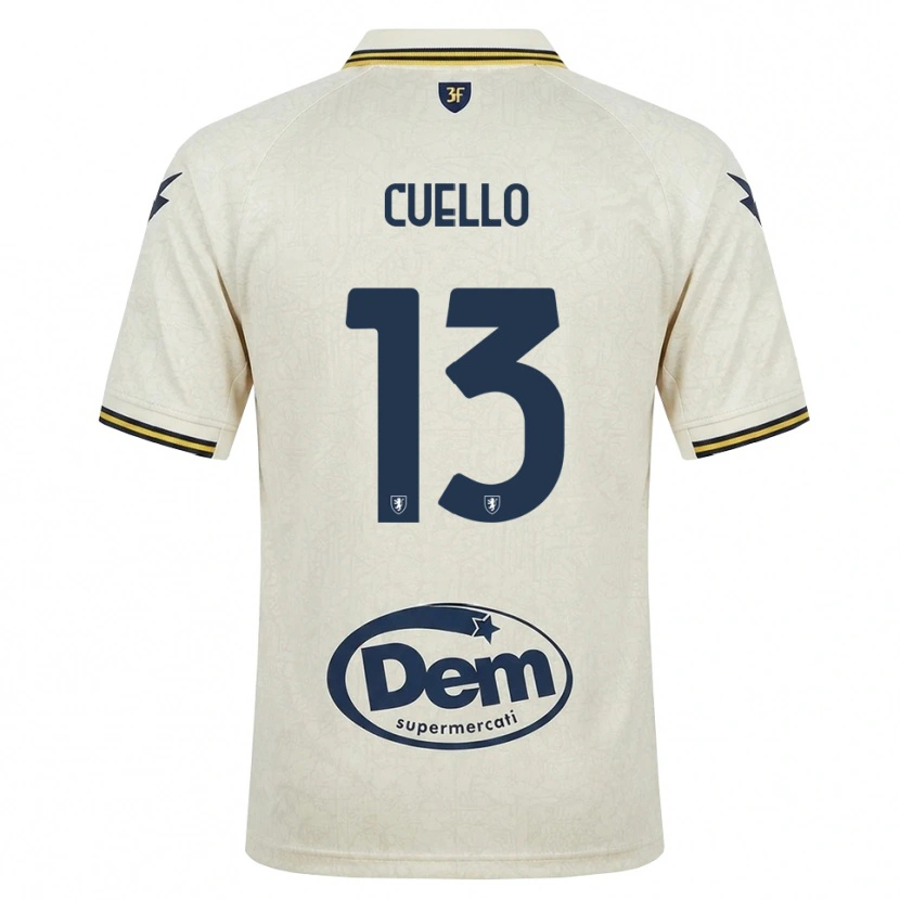 Danxen Mann Gabriel Cuello #13 Oldlace Gul Svart Bortetrøye Drakt Trøye 2026/27 Skjorter T-Skjorte