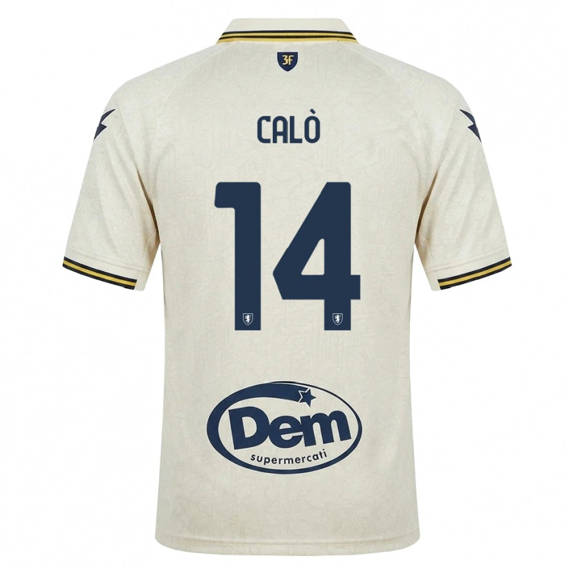 Danxen Mann Giacomo Calò #14 Oldlace Gul Svart Bortetrøye Drakt Trøye 2026/27 Skjorter T-Skjorte