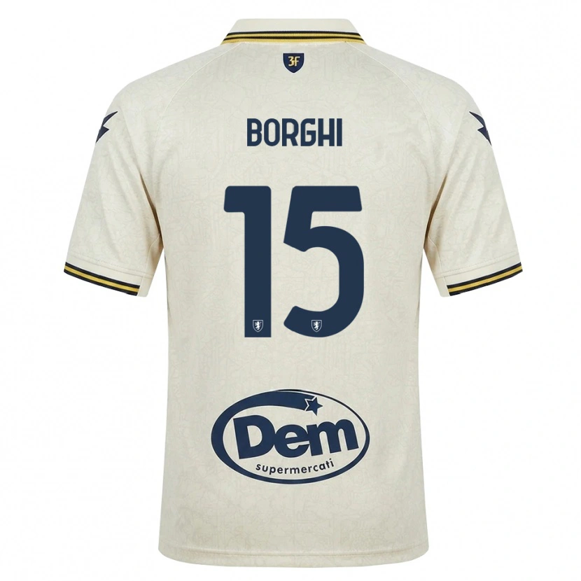 Danxen Mann Giordano Borghi #15 Oldlace Gul Svart Bortetrøye Drakt Trøye 2026/27 Skjorter T-Skjorte