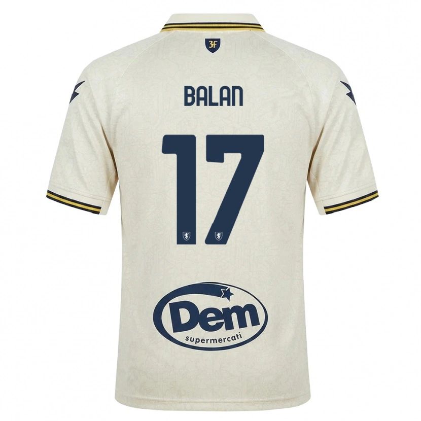 Danxen Mann Raul Balan #17 Oldlace Gul Svart Bortetrøye Drakt Trøye 2026/27 Skjorter T-Skjorte
