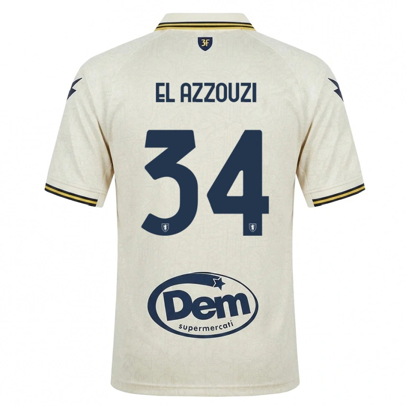 Danxen Mann Anouar El Azzouzi #34 Oldlace Gul Svart Bortetrøye Drakt Trøye 2026/27 Skjorter T-Skjorte